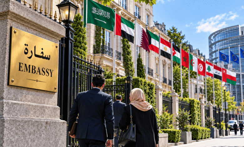السفارات العربية في بلجيكا ومقار البعثات الدبلوماسية في بروكسل
