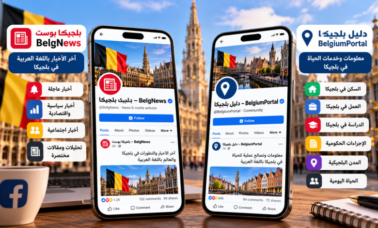بلجيكا بوست BelgNews ودليل بلجيكا BelgiumPortal لمتابعة أخبار وخدمات بلجيكا باللغة العربية