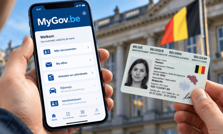 بطاقة الهوية الرقمية في بلجيكا وتطبيق MyGov.be على الهاتف الذكي
