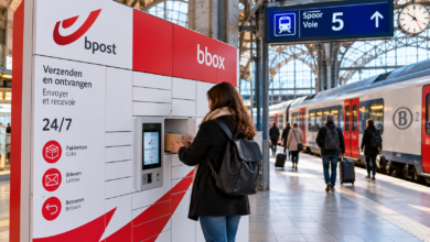 خزائن طرود bpost الذكية في محطات القطار البلجيكية