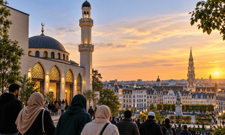 المسلمون في بلجيكا والوجود الإسلامي والمساجد في المدن البلجيكية