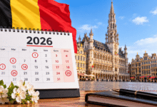 العطل الرسمية في بلجيكا 2026 مع تقويم والعلم البلجيكي
