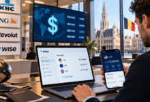 حساب بالدولار في بلجيكا ومقارنة Wise وRevolut وKBC