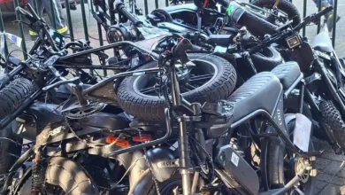 مجموعة من دراجات Fatbike والسكوترات الكهربائية المصادرة في منطقتي Kapellen وStabroek بمقاطعة أنتويرب