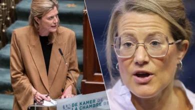 وزيرة العدل البلجيكية Annelies Verlinden ووزيرة اللجوء والهجرة Anneleen Van Bossuyt خلال ظهورين رسميين في بلجيكا.