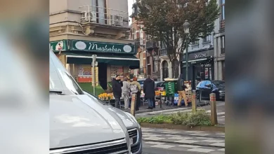 واجهة متجر Marhaban للمواد الغذائية في سخاربيك ببروكسل